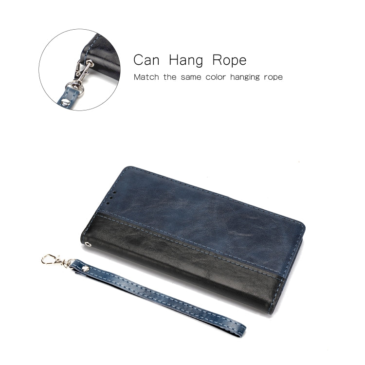 For Galaxy M30s Retro Texture Contrast Color Splicing Horizontal Flip TPU + PU Leather Case with Card Slots & Holder & Wallet