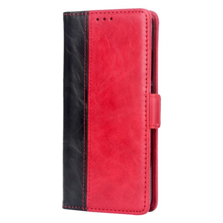 For Galaxy Note10 Retro Texture Contrast Color Splicing Horizontal Flip TPU + PU Leather Case with Card Slots & Holder & Wallet