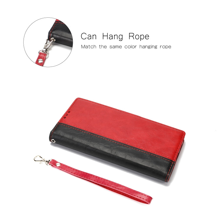 For Galaxy Note10 Retro Texture Contrast Color Splicing Horizontal Flip TPU + PU Leather Case with Card Slots & Holder & Wallet