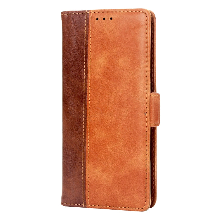 For Galaxy Note10 Retro Texture Contrast Color Splicing Horizontal Flip TPU + PU Leather Case with Card Slots & Holder & Wallet