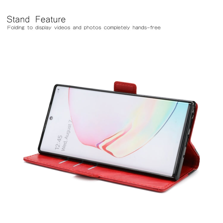 For Galaxy Note10+ Retro Texture Contrast Color Splicing Horizontal Flip TPU + PU Leather Case with Card Slots & Holder & Wallet