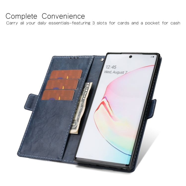 For Galaxy Note10+ Retro Texture Contrast Color Splicing Horizontal Flip TPU + PU Leather Case with Card Slots & Holder & Wallet