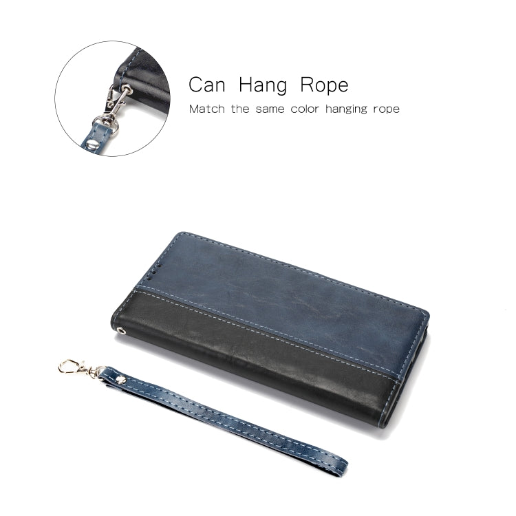 For Galaxy Note10+ Retro Texture Contrast Color Splicing Horizontal Flip TPU + PU Leather Case with Card Slots & Holder & Wallet