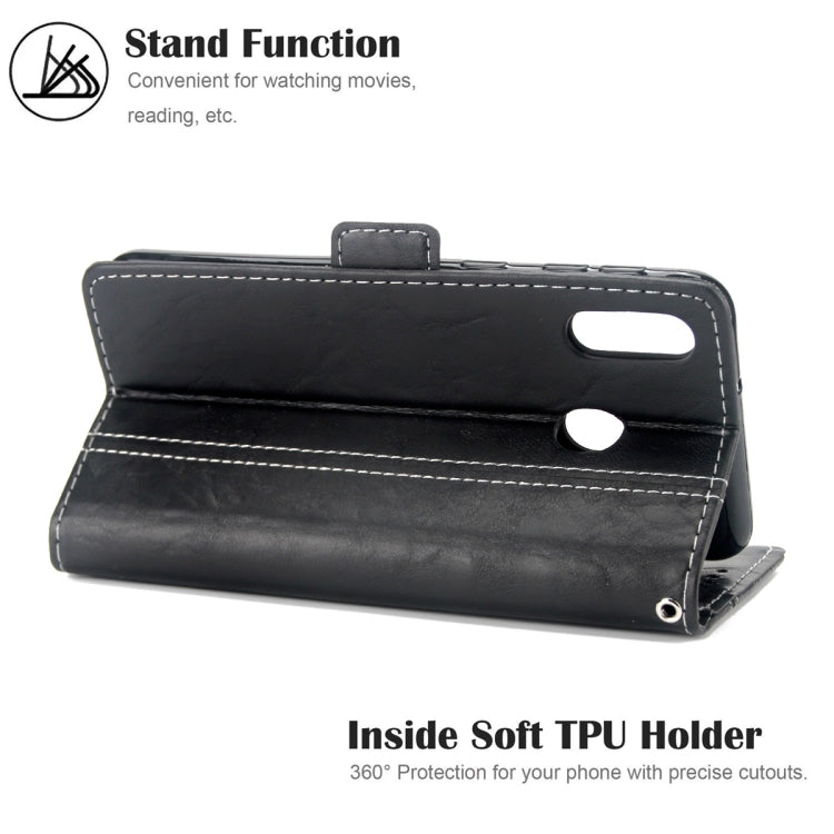 For Galaxy A30 Retro Texture Contrast Color Splicing Horizontal Flip TPU + PU Leather Case with Card Slots & Holder & Wallet
