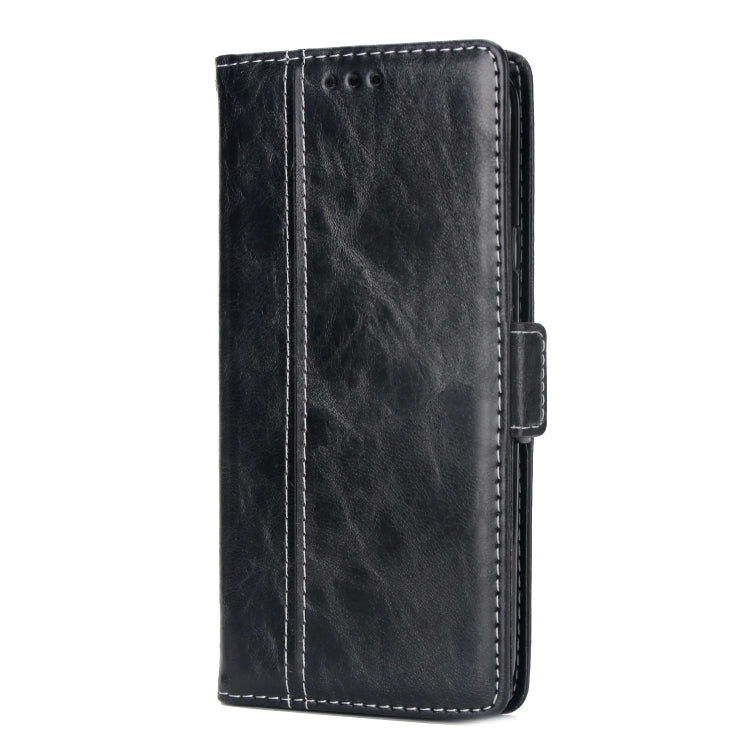For Galaxy J4 (2018) Retro Texture Contrast Color Splicing Horizontal Flip TPU + PU Leather Case with Card Slots & Holder & Wallet