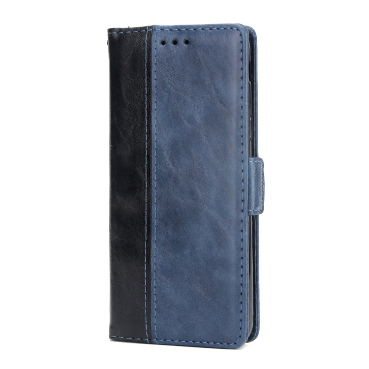 For Galaxy J6 (2018) Retro Texture Contrast Color Splicing Horizontal Flip TPU + PU Leather Case with Card Slots & Holder & Wallet
