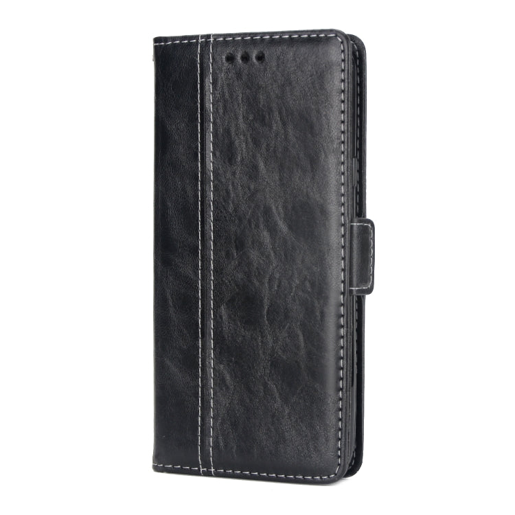 For Galaxy J7 Duo Retro Texture Contrast Color Splicing Horizontal Flip TPU + PU Leather Case with Card Slots & Holder & Wallet