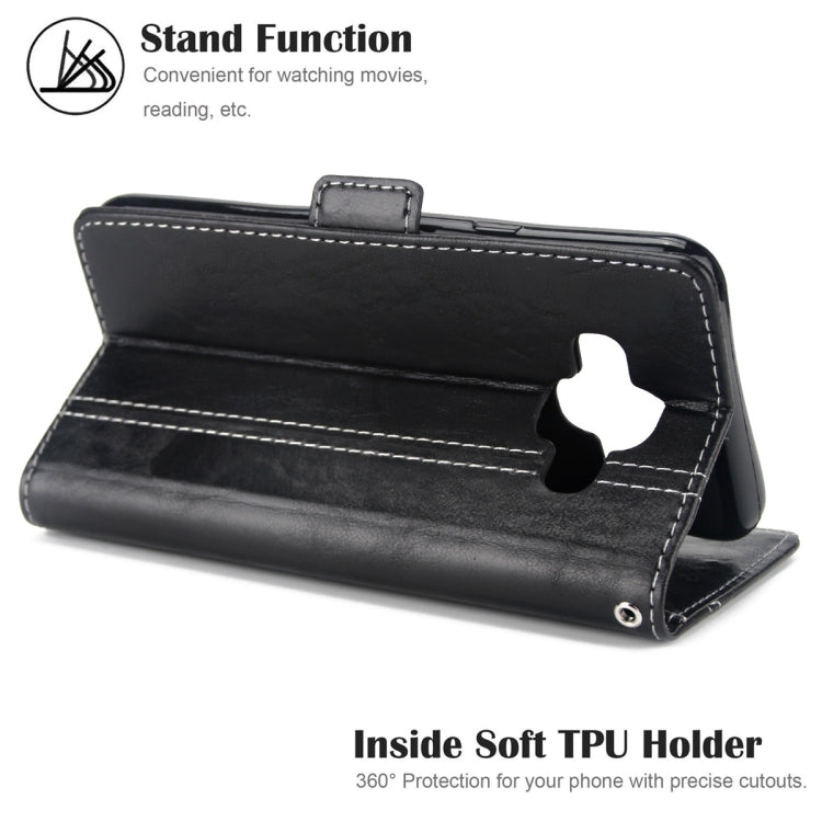 For Galaxy J7 Duo Retro Texture Contrast Color Splicing Horizontal Flip TPU + PU Leather Case with Card Slots & Holder & Wallet