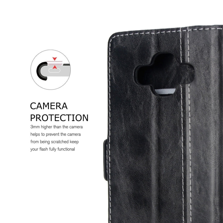 For Galaxy J7 Duo Retro Texture Contrast Color Splicing Horizontal Flip TPU + PU Leather Case with Card Slots & Holder & Wallet