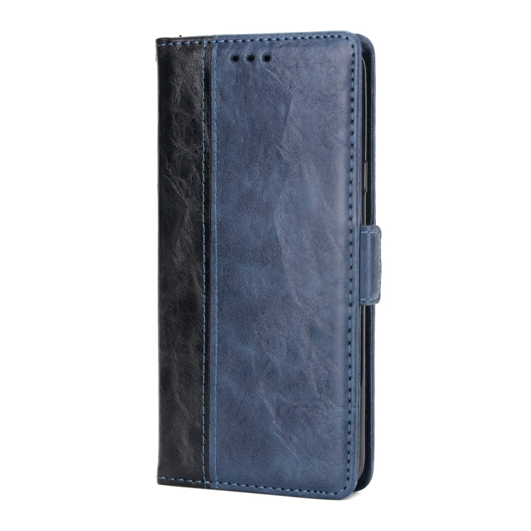 For Galaxy J7 Duo Retro Texture Contrast Color Splicing Horizontal Flip TPU + PU Leather Case with Card Slots & Holder & Wallet