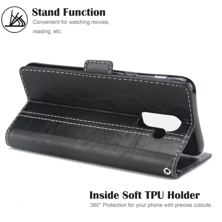 For Galaxy J8 Retro Texture Contrast Color Splicing Horizontal Flip TPU + PU Leather Case with Card Slots & Holder & Wallet