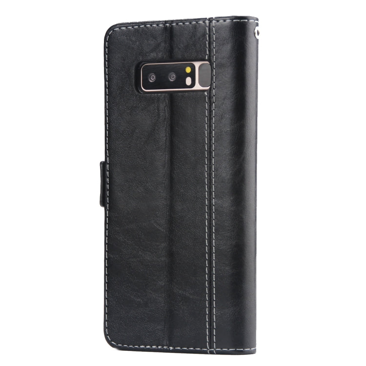 For Galaxy Note8 Retro Texture Contrast Color Splicing Horizontal Flip TPU + PU Leather Case with Card Slots & Holder & Wallet