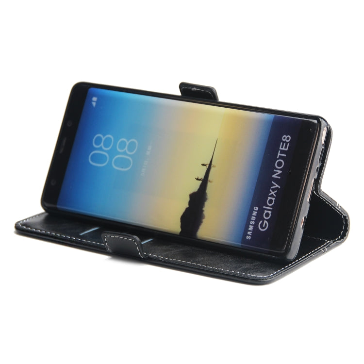 For Galaxy Note8 Retro Texture Contrast Color Splicing Horizontal Flip TPU + PU Leather Case with Card Slots & Holder & Wallet