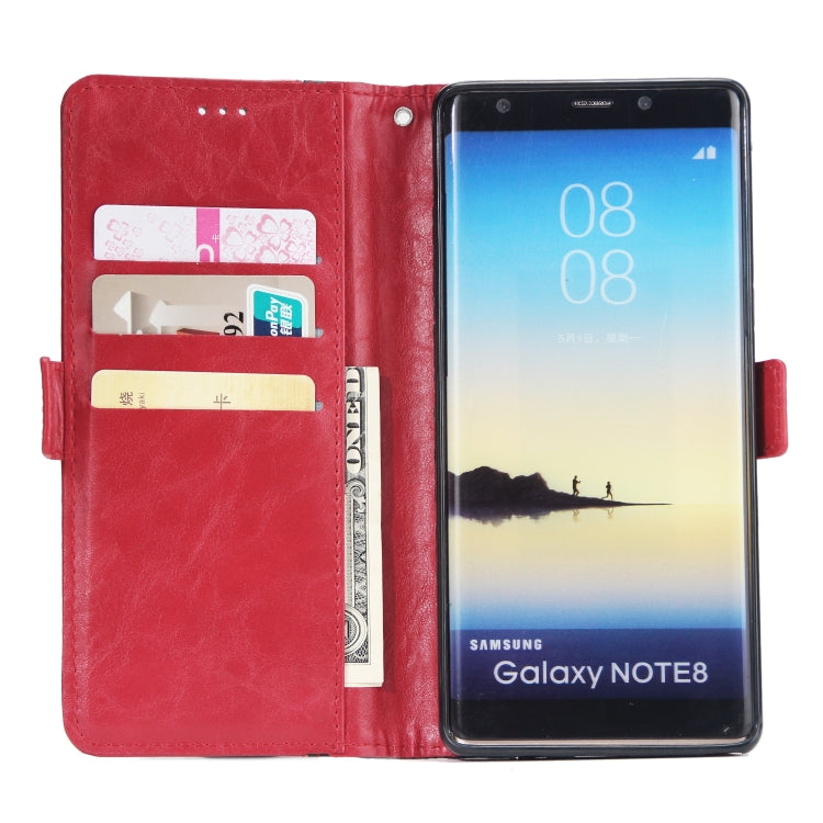 For Galaxy Note8 Retro Texture Contrast Color Splicing Horizontal Flip TPU + PU Leather Case with Card Slots & Holder & Wallet