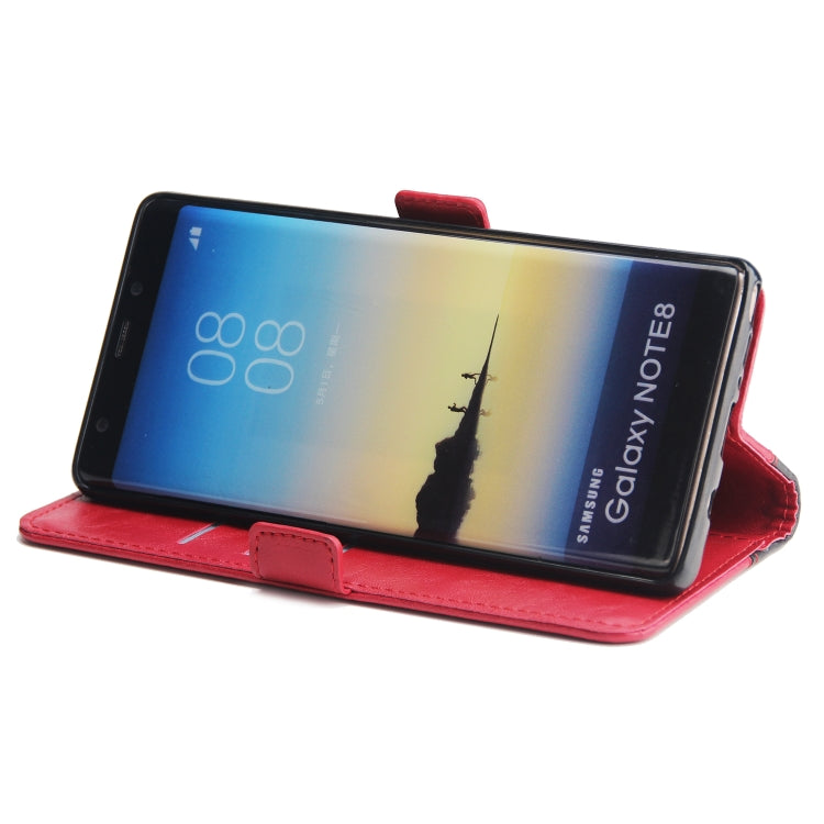 For Galaxy Note8 Retro Texture Contrast Color Splicing Horizontal Flip TPU + PU Leather Case with Card Slots & Holder & Wallet