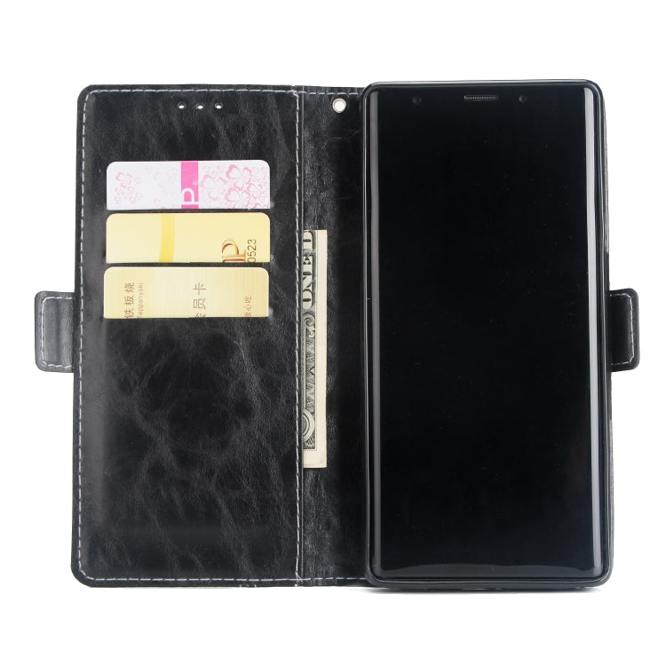 For Galaxy Note9 Retro Texture Contrast Color Splicing Horizontal Flip TPU + PU Leather Case with Card Slots & Holder & Wallet