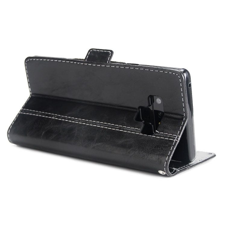 For Galaxy Note9 Retro Texture Contrast Color Splicing Horizontal Flip TPU + PU Leather Case with Card Slots & Holder & Wallet