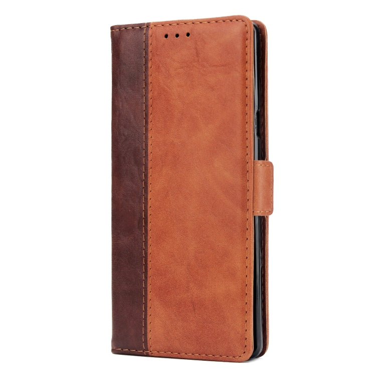 For Galaxy Note9 Retro Texture Contrast Color Splicing Horizontal Flip TPU + PU Leather Case with Card Slots & Holder & Wallet