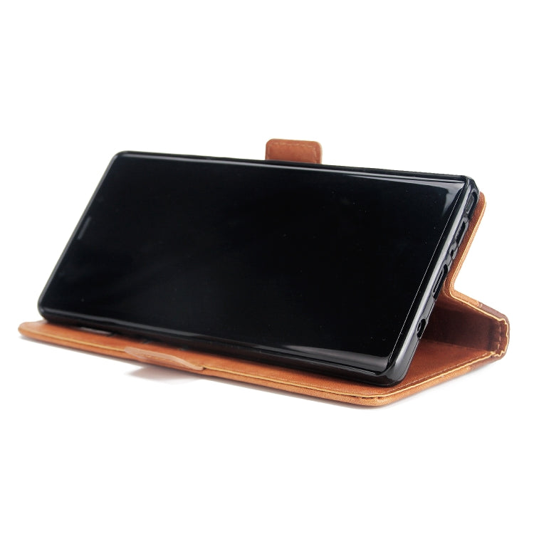 For Galaxy Note9 Retro Texture Contrast Color Splicing Horizontal Flip TPU + PU Leather Case with Card Slots & Holder & Wallet