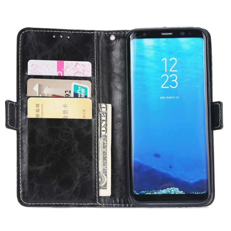 For Galaxy S8 Retro Texture Contrast Color Splicing Horizontal Flip TPU + PU Leather Case with Card Slots & Holder & Wallet