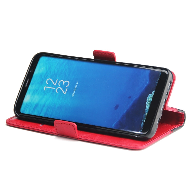 For Galaxy S8 Retro Texture Contrast Color Splicing Horizontal Flip TPU + PU Leather Case with Card Slots & Holder & Wallet