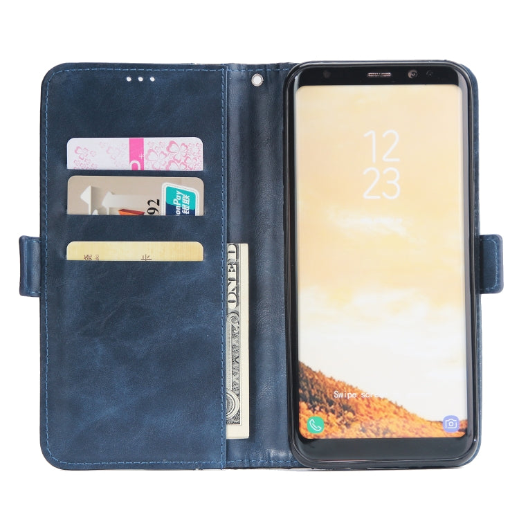 For Galaxy S8+ Retro Texture Contrast Color Splicing Horizontal Flip TPU + PU Leather Case with Card Slots & Holder & Wallet