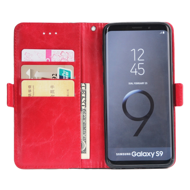For Galaxy S9 Retro Texture Contrast Color Splicing Horizontal Flip TPU + PU Leather Case with Card Slots & Holder & Wallet