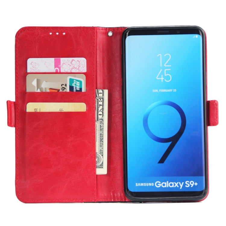 For Galaxy S9+ Retro Texture Contrast Color Splicing Horizontal Flip TPU + PU Leather Case with Card Slots & Holder & Wallet
