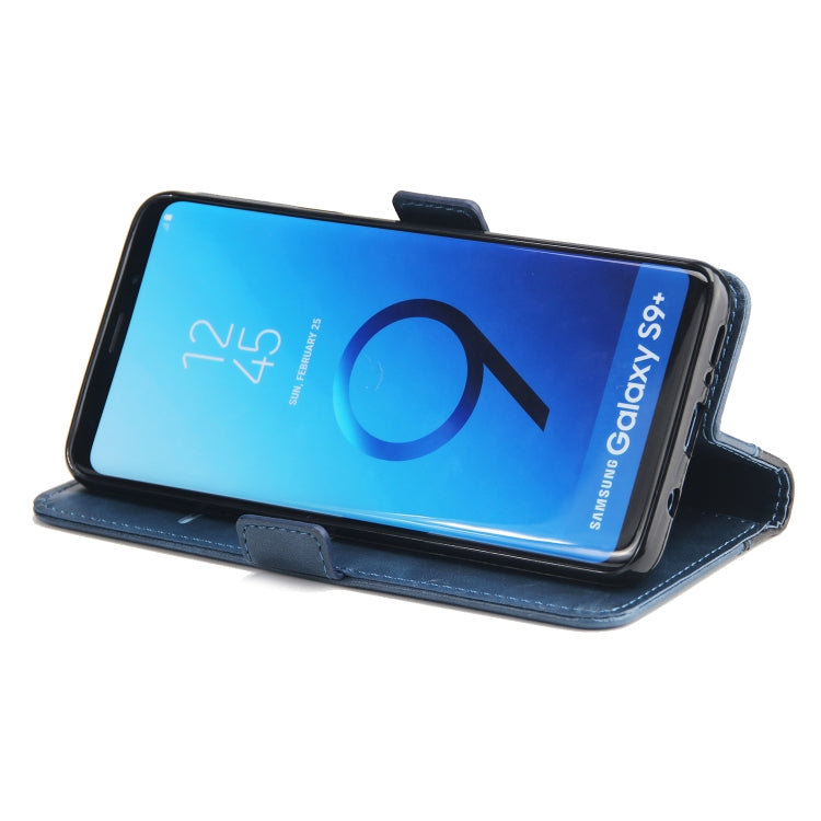 For Galaxy S9+ Retro Texture Contrast Color Splicing Horizontal Flip TPU + PU Leather Case with Card Slots & Holder & Wallet