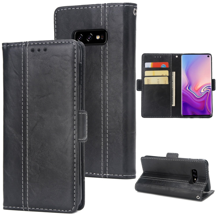 For Galaxy S10 5G Retro Texture Contrast Color Splicing Horizontal Flip TPU + PU Leather Case with Card Slots & Holder & Wallet