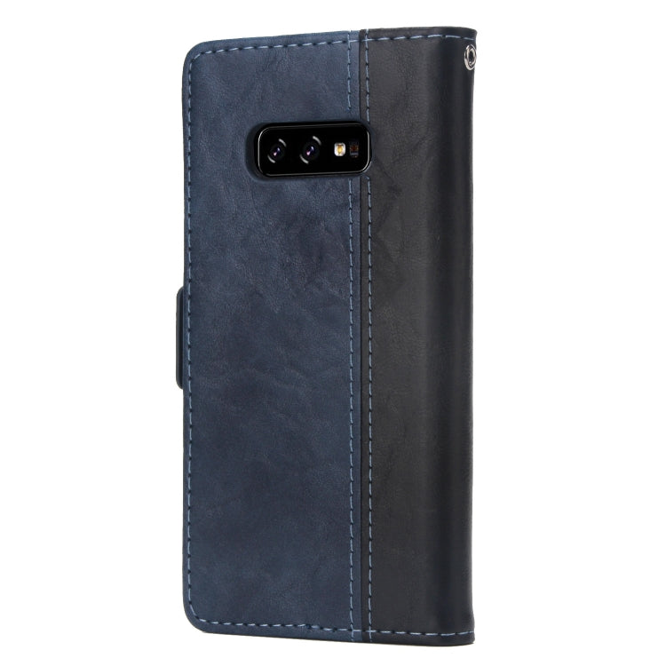 For Galaxy S10 5G Retro Texture Contrast Color Splicing Horizontal Flip TPU + PU Leather Case with Card Slots & Holder & Wallet