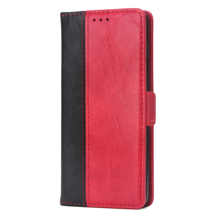 For Galaxy S10+ Retro Texture Contrast Color Splicing Horizontal Flip TPU + PU Leather Case with Card Slots & Holder & Wallet
