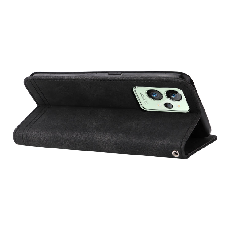 For OPPO Realme GT2 Pro Skin Feel Life Tree Metal Button Horizontal Flip Leather Case