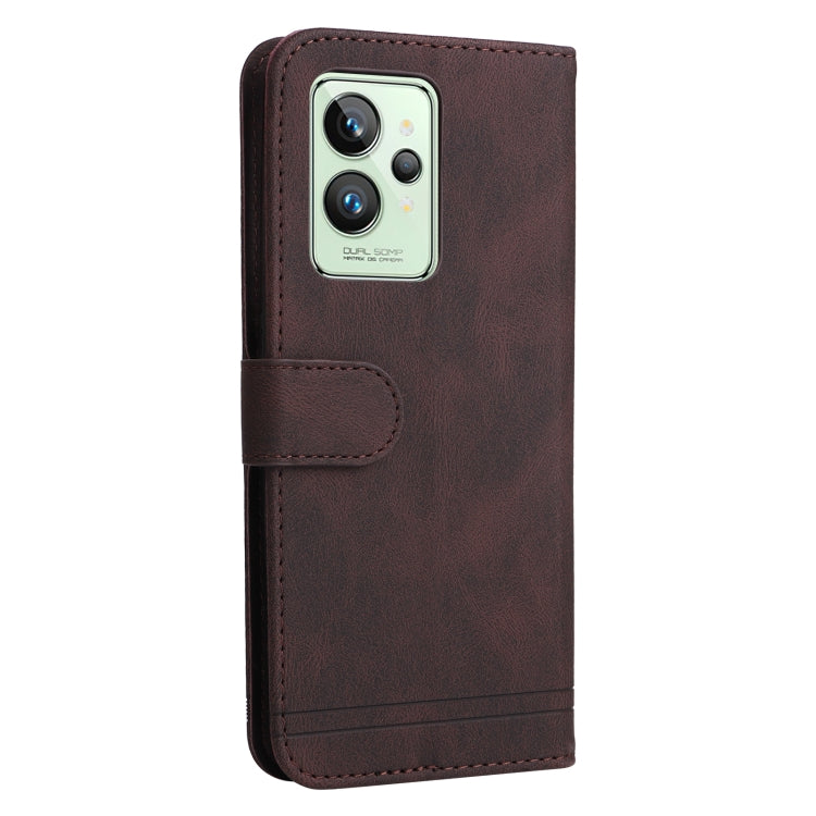 For OPPO Realme GT2 Pro Skin Feel Life Tree Metal Button Horizontal Flip Leather Case
