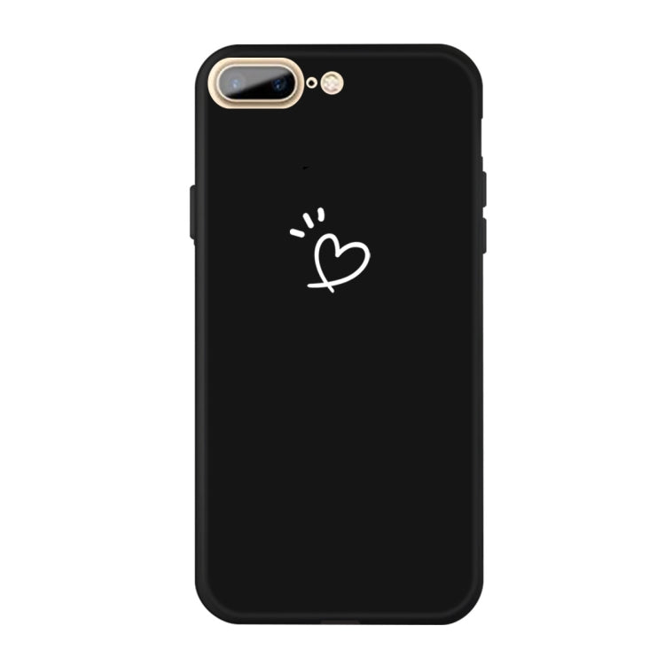 For iPhone 8 Plus / 7 Plus Three Dots Love-heart Pattern Colorful Frosted TPU Phone Protective Case