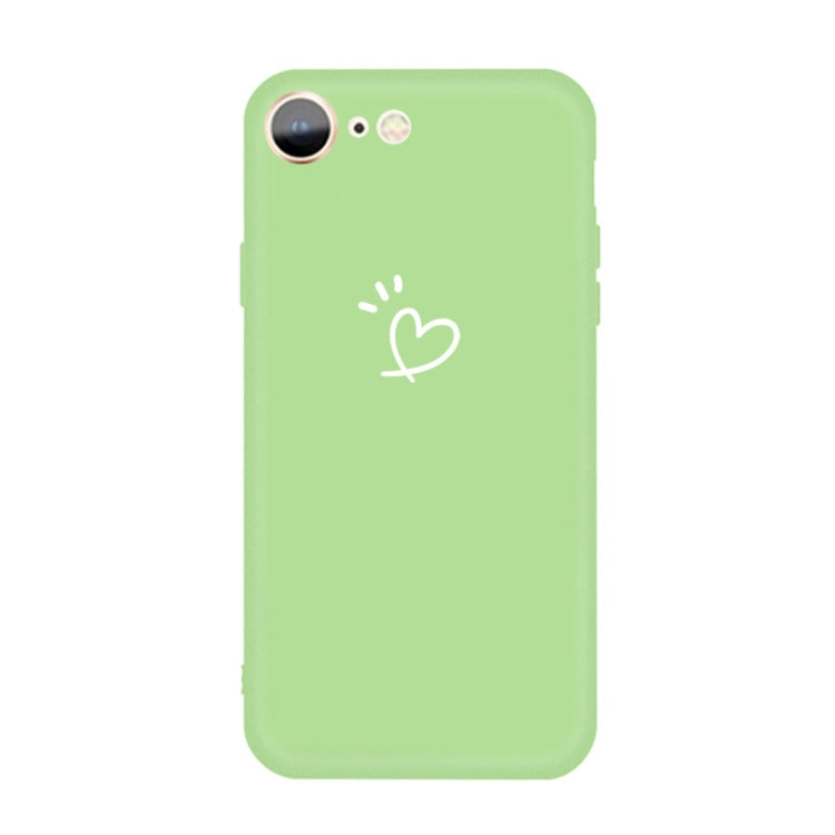 For iPhone SE 2022 / SE 2020 / 8 / 7 Three Dots Love-heart Pattern Colorful Frosted TPU Phone Protective Case