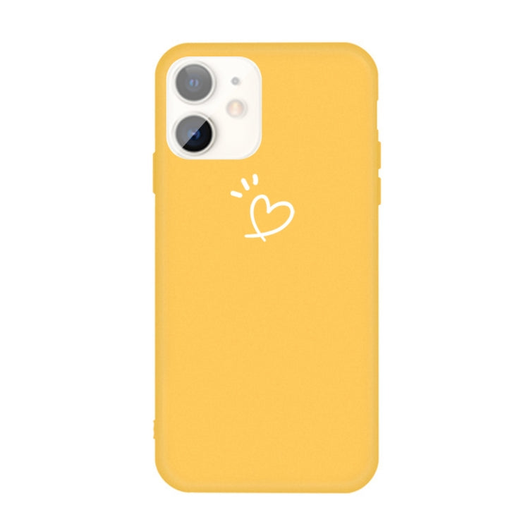 For iPhone 11 Three Dots Love-heart Pattern Colorful Frosted TPU Phone Protective Case