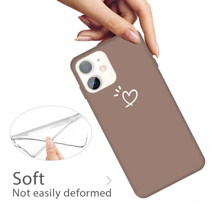 For iPhone 11 Three Dots Love-heart Pattern Colorful Frosted TPU Phone Protective Case