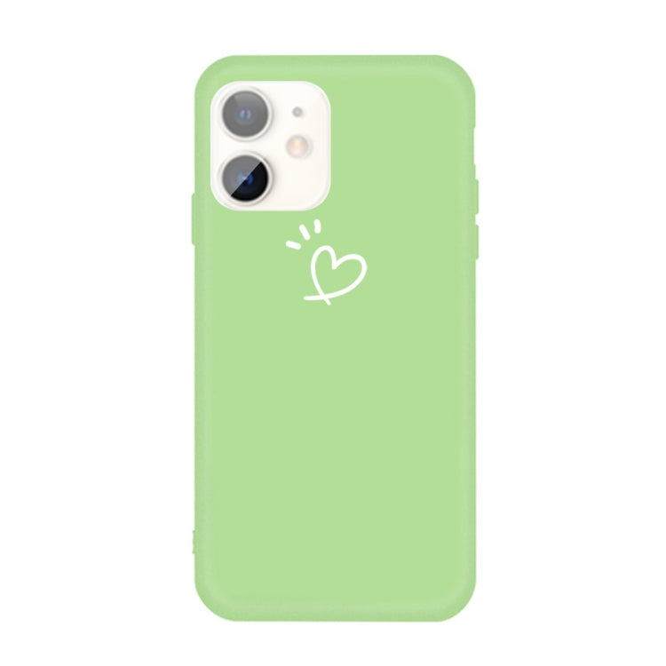 For iPhone 11 Three Dots Love-heart Pattern Colorful Frosted TPU Phone Protective Case