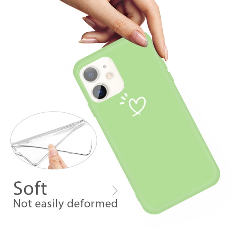 For iPhone 11 Three Dots Love-heart Pattern Colorful Frosted TPU Phone Protective Case
