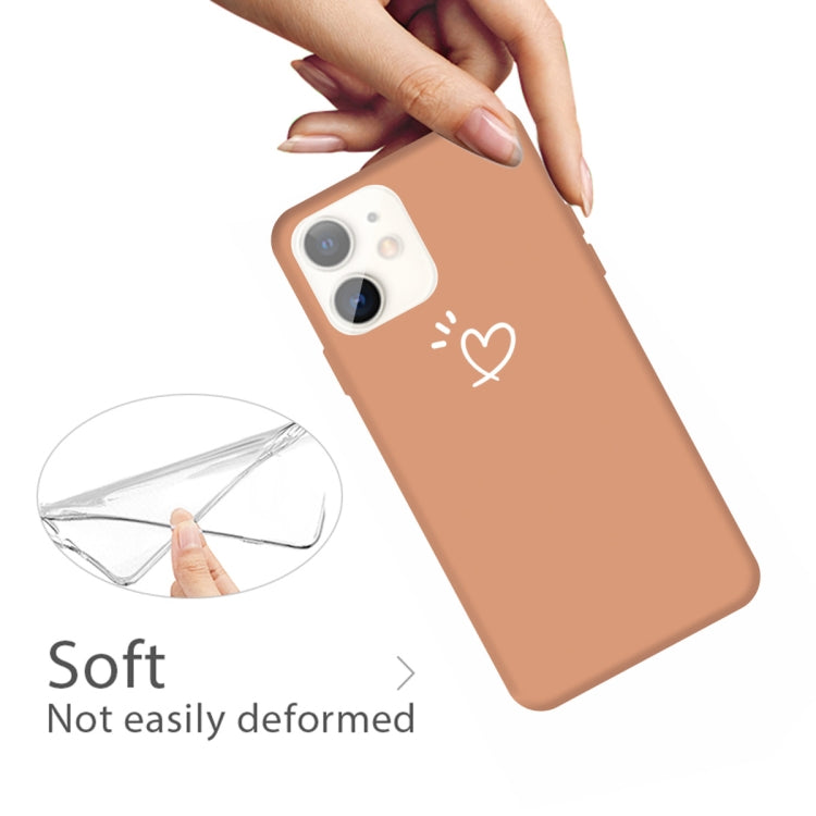 For iPhone 11 Three Dots Love-heart Pattern Colorful Frosted TPU Phone Protective Case