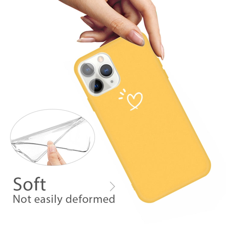 For iPhone 11 Pro Three Dots Love-heart Pattern Colorful Frosted TPU Phone Protective Case
