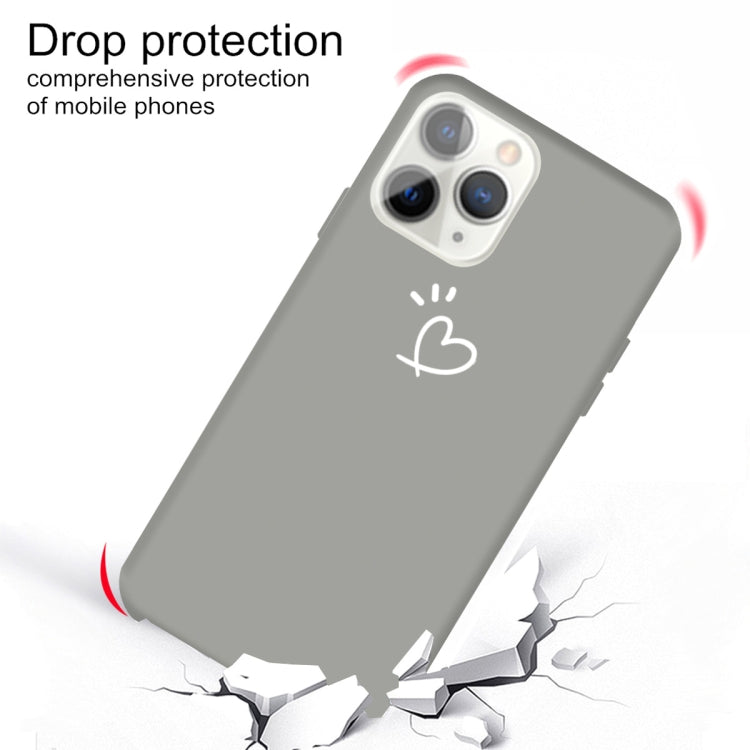 For iPhone 11 Pro Three Dots Love-heart Pattern Colorful Frosted TPU Phone Protective Case