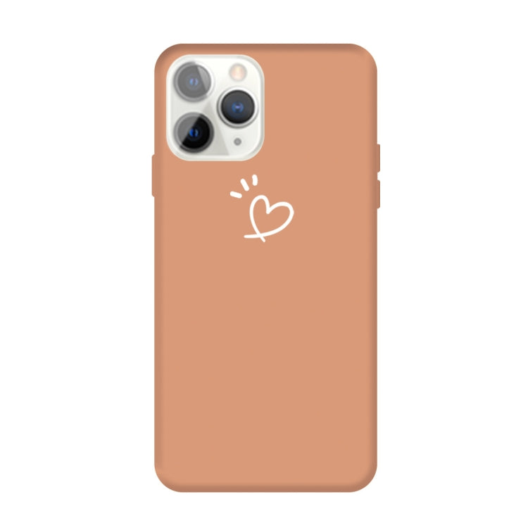 For iPhone 11 Pro Three Dots Love-heart Pattern Colorful Frosted TPU Phone Protective Case