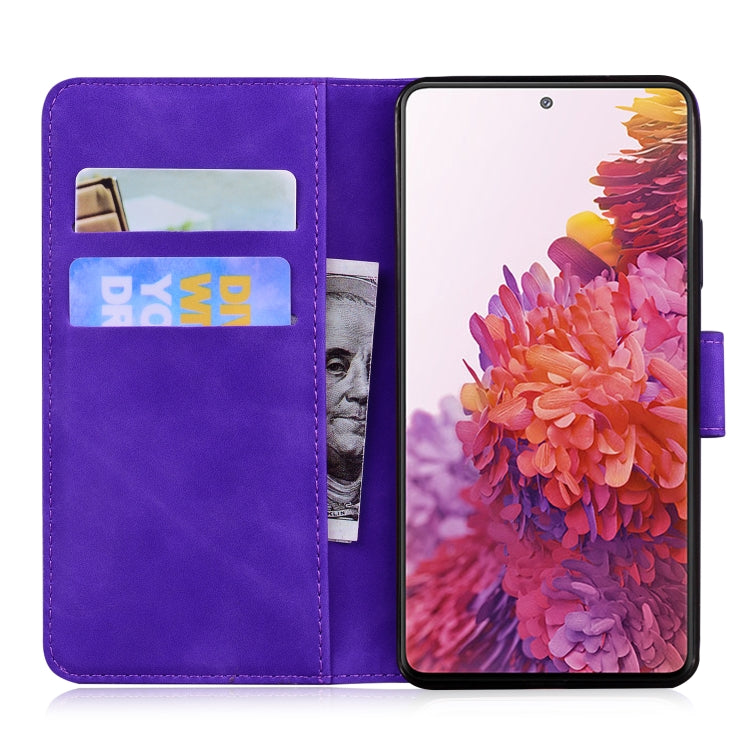 For Samsung Galaxy S20 FE/S20 Lite/S20 FE 5G Skin Feel Pure Color Flip Leather Phone Case