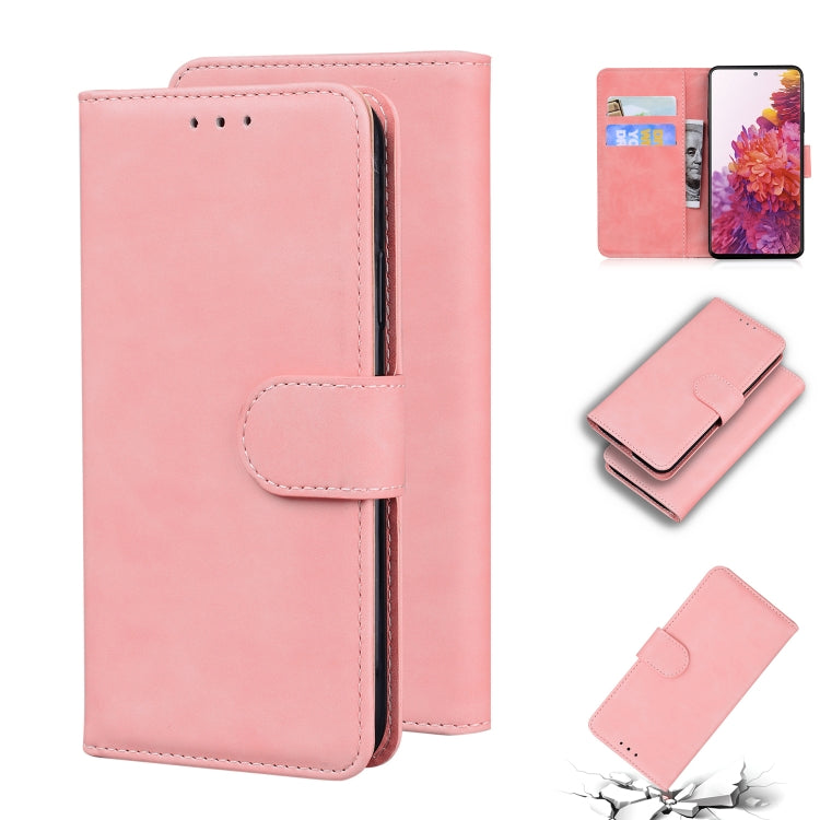For Samsung Galaxy S20 FE/S20 Lite/S20 FE 5G Skin Feel Pure Color Flip Leather Phone Case