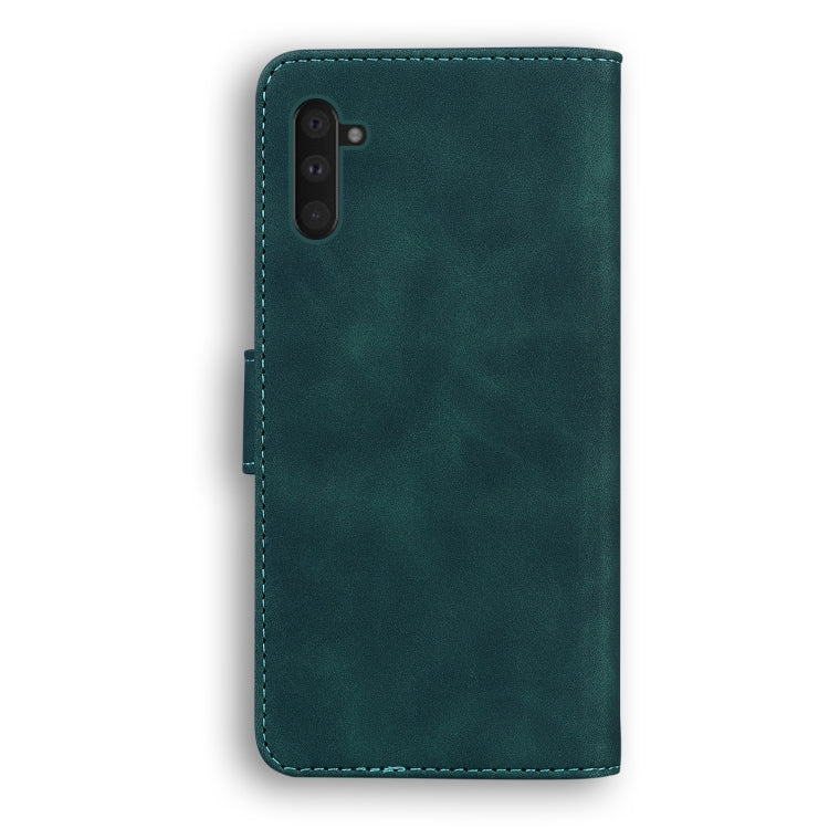 For Samsung Galaxy Note10 Skin Feel Pure Color Flip Leather Phone Case