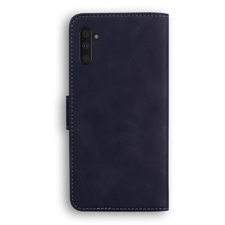 For Samsung Galaxy Note10 Skin Feel Pure Color Flip Leather Phone Case
