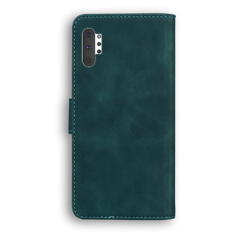 For Samsung Galaxy Note10+ Skin Feel Pure Color Flip Leather Phone Case