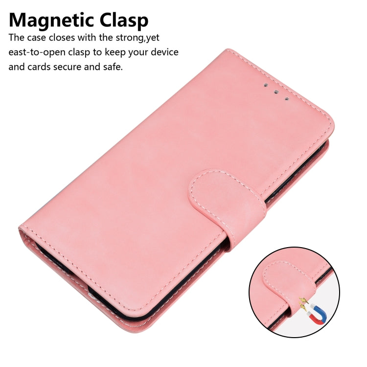 For Samsung Galaxy Note20 Skin Feel Pure Color Flip Leather Phone Case